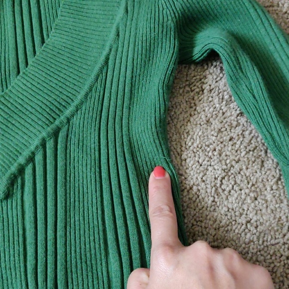 Green ribbed sweater - Picture 5 of 5